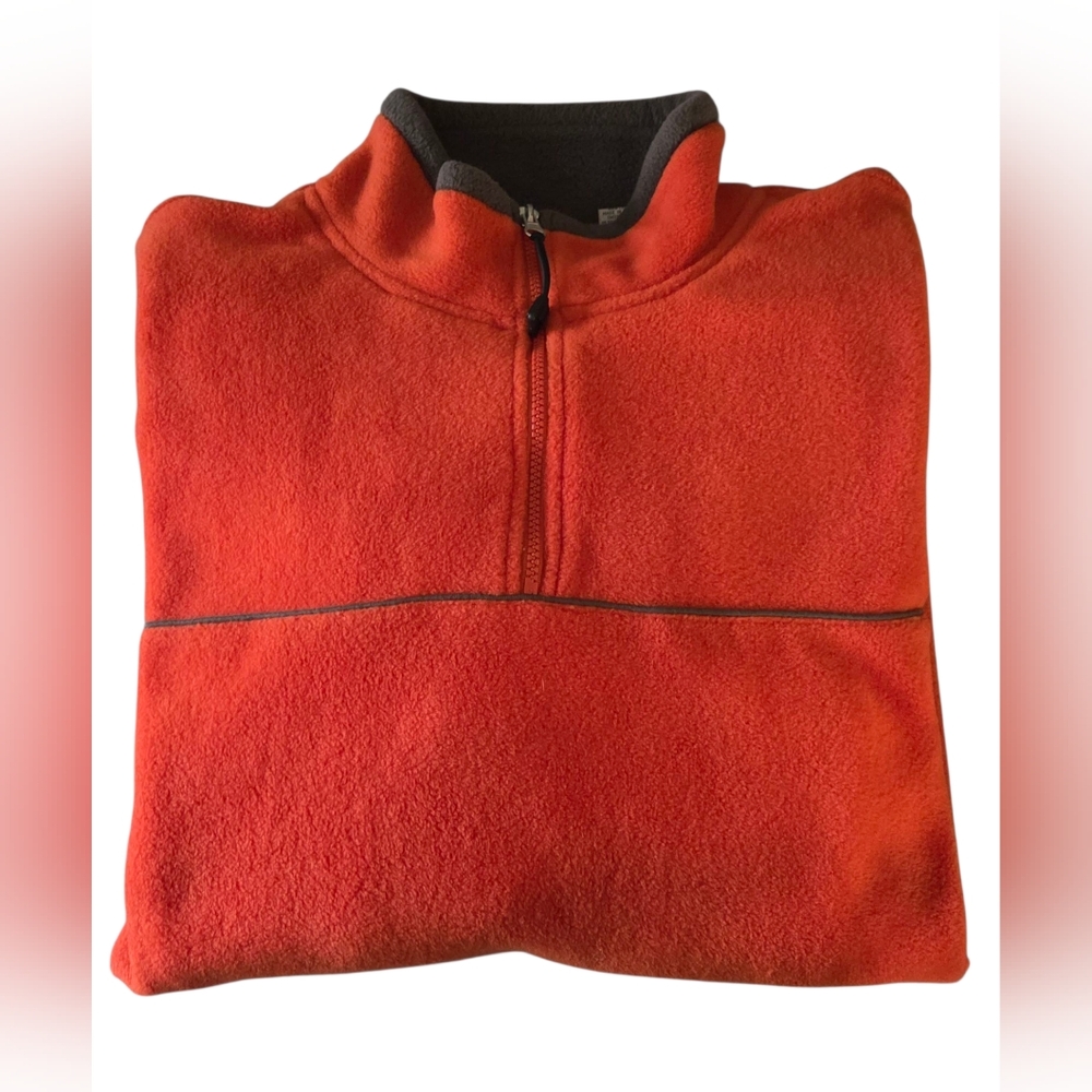 Men's Orange Zip-Up Sweater